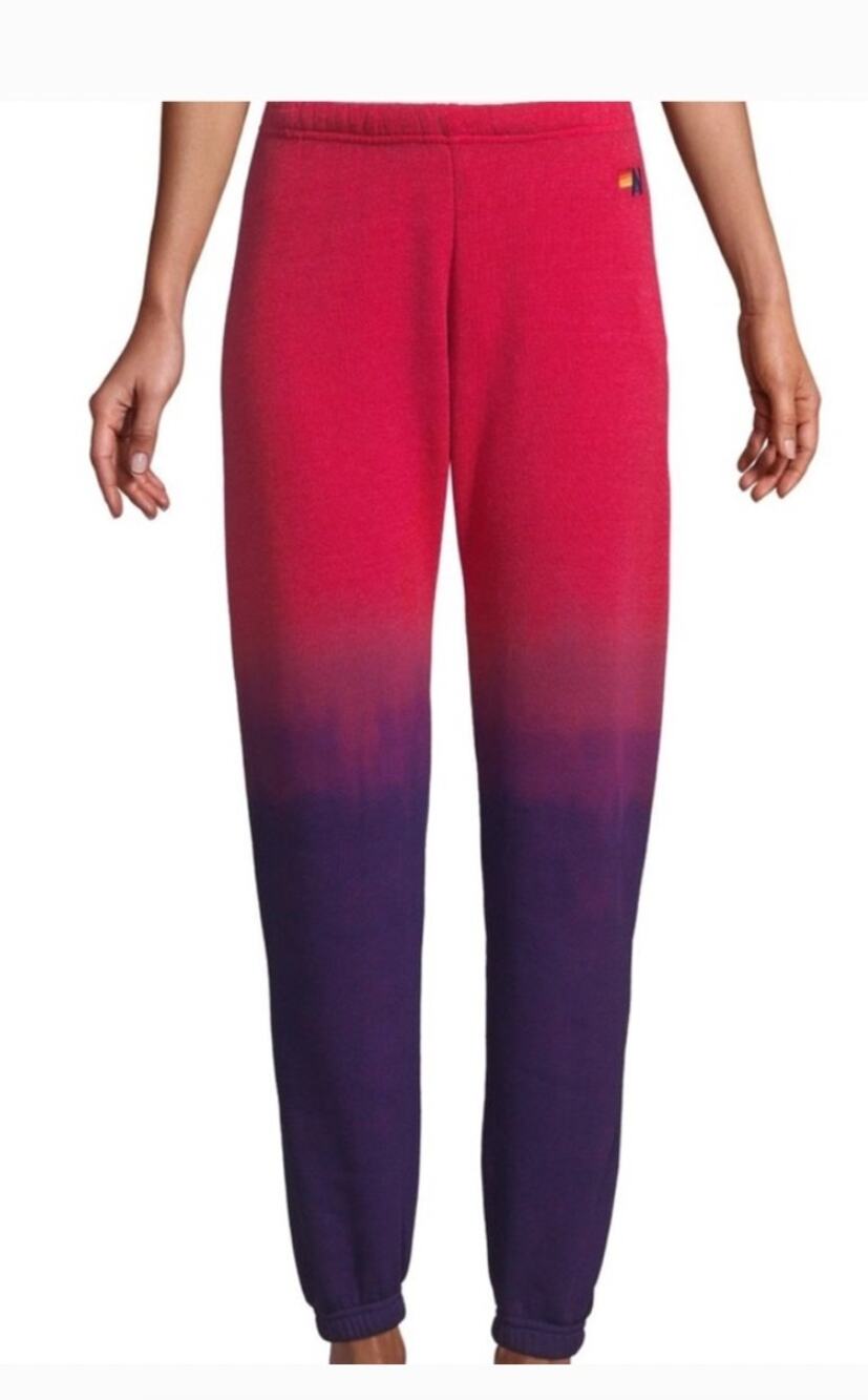 Aviator Nation Ombre Pink Purple Joggers Small